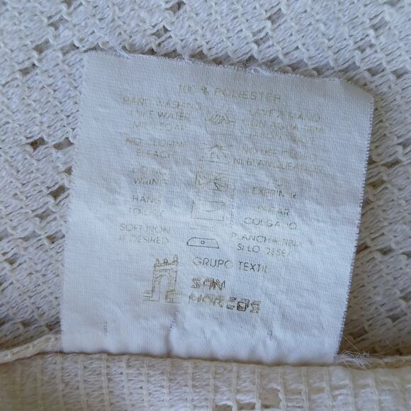 Artex Heritage Lace Tablecloth 96" x 60" ecru cream Vintage MCM polyester woven - Picture 6 of 13